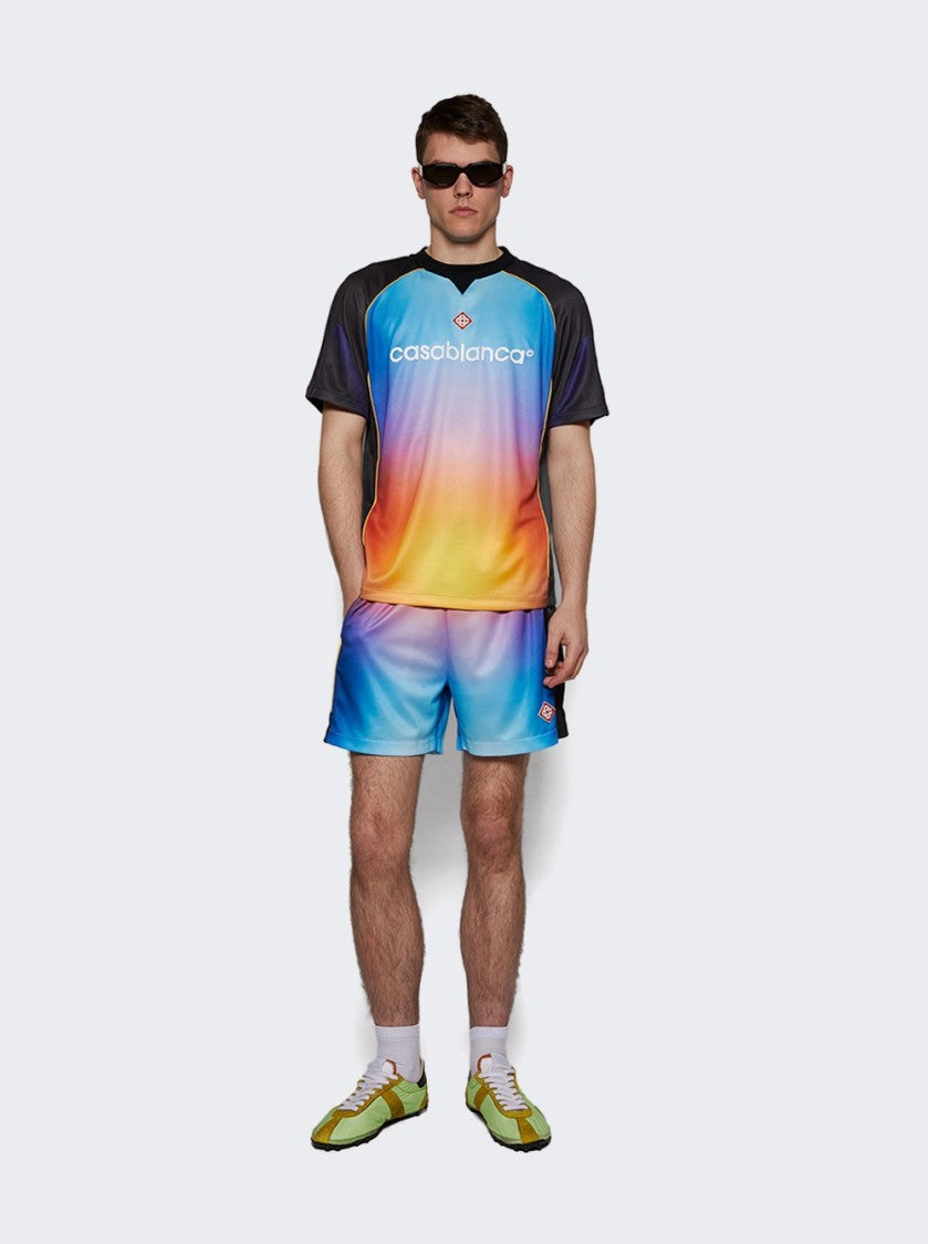 Casablanca Printed Football Shorts - Gradient