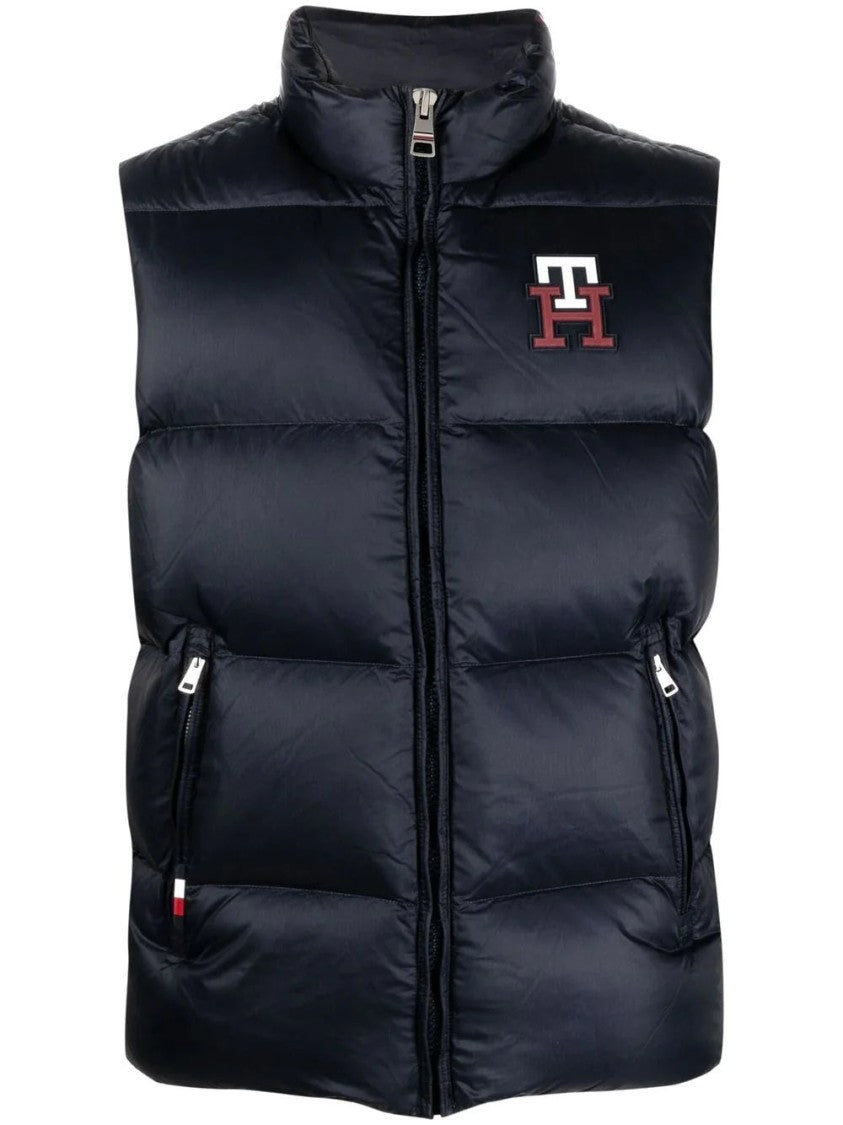 Tommy Hilfiger Sleeveless Puffer Jacket With High Collar And Quilted Padding