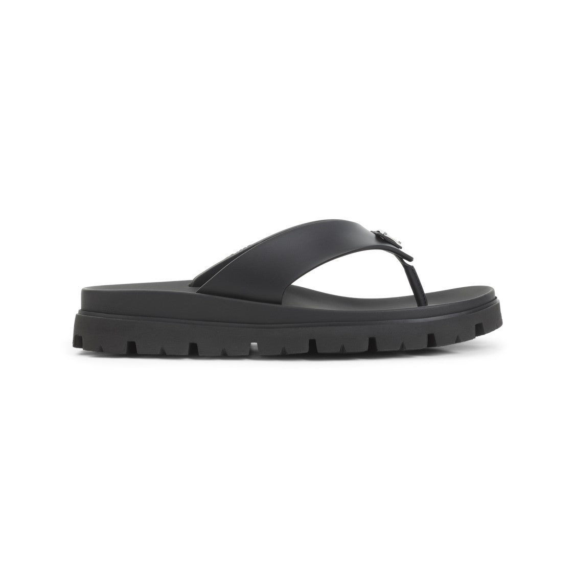 Prada Matte Black Eva Sandals