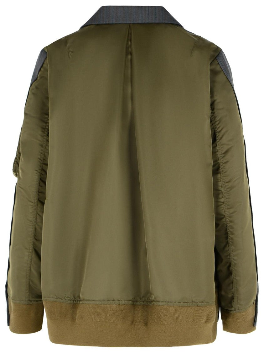 Sacai Grey Wool Blend Jacket