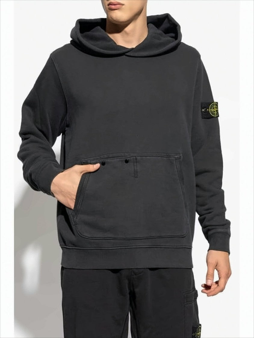 Stone Island Relaxed Fit Black Hoodie