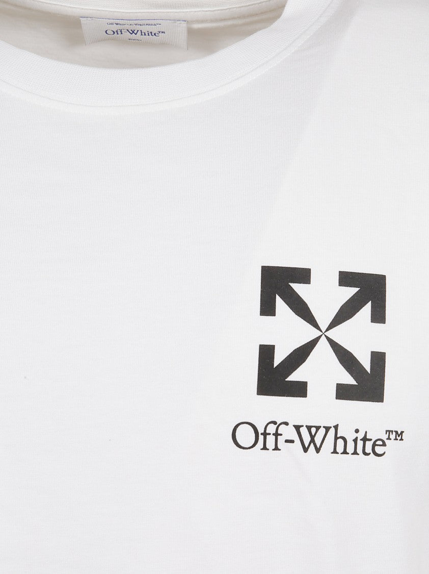 Off-White Crew Neck T-Shirt With Iconic Arrow Logo