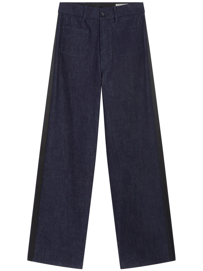 Pence Indigo Nora Wide Leg Denim Pants