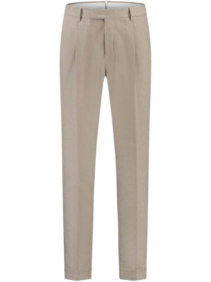 Pt Torino Tailored Beige Trousers With Pleats