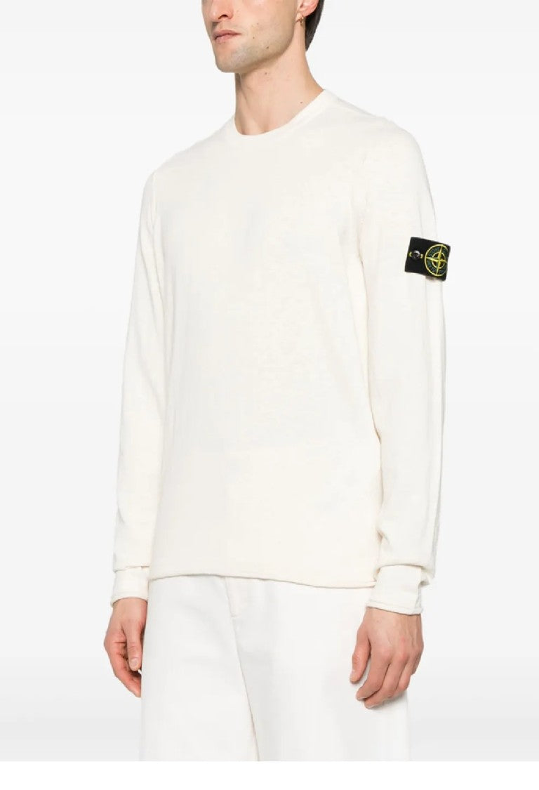 Stone Island Fitted Long-Sleeved Top With Ribbed Cuffs