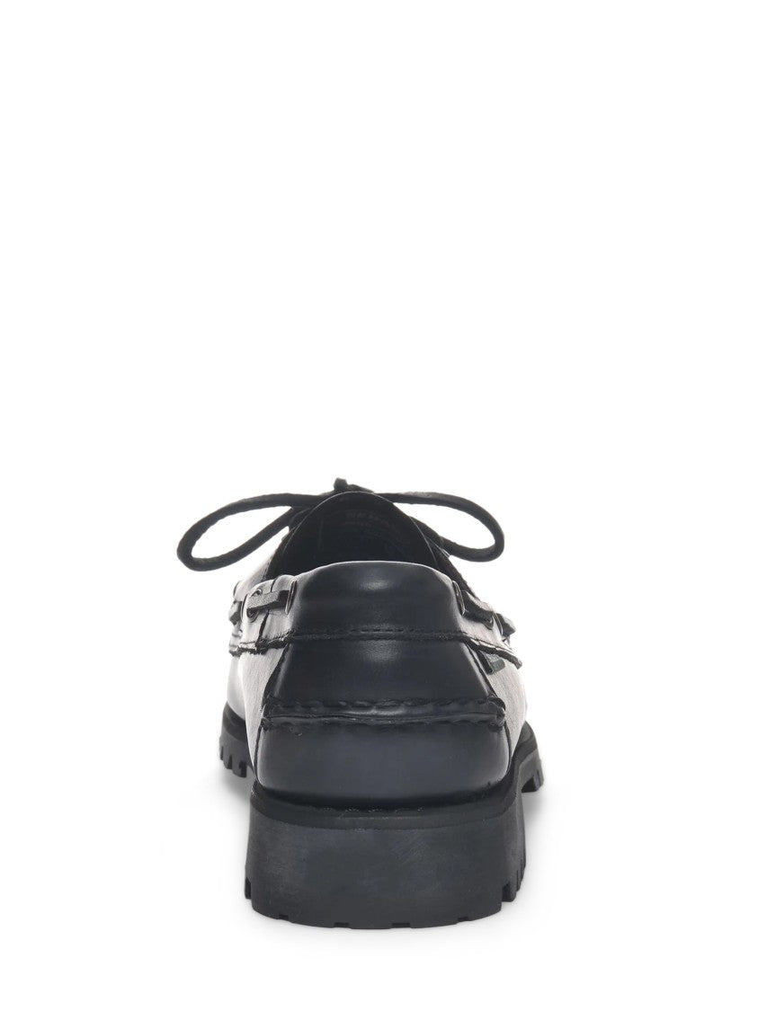 Sebago Moccasin-Style Leather Flat Shoes With Rugged Sole