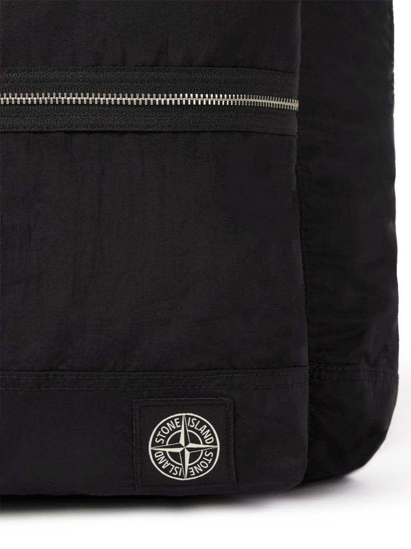 Stone Island Rounded Top Black Backpack