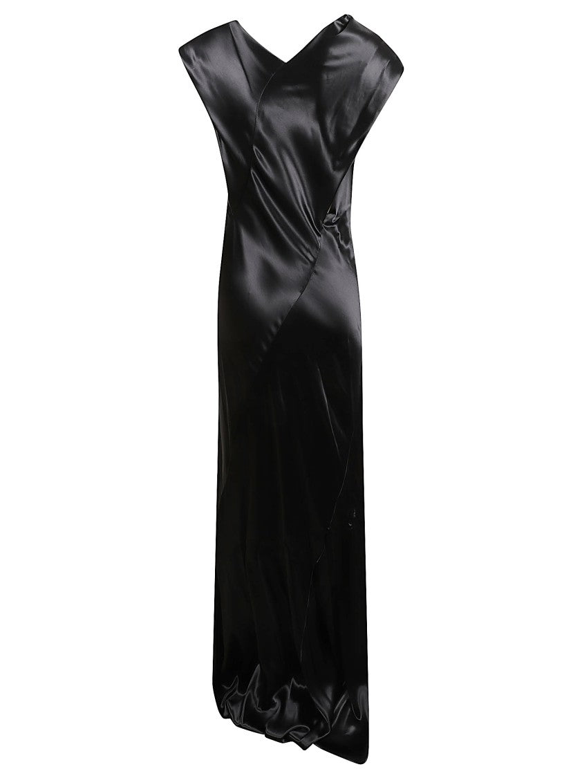 Alberta Ferretti Black Dress With Draped Detail