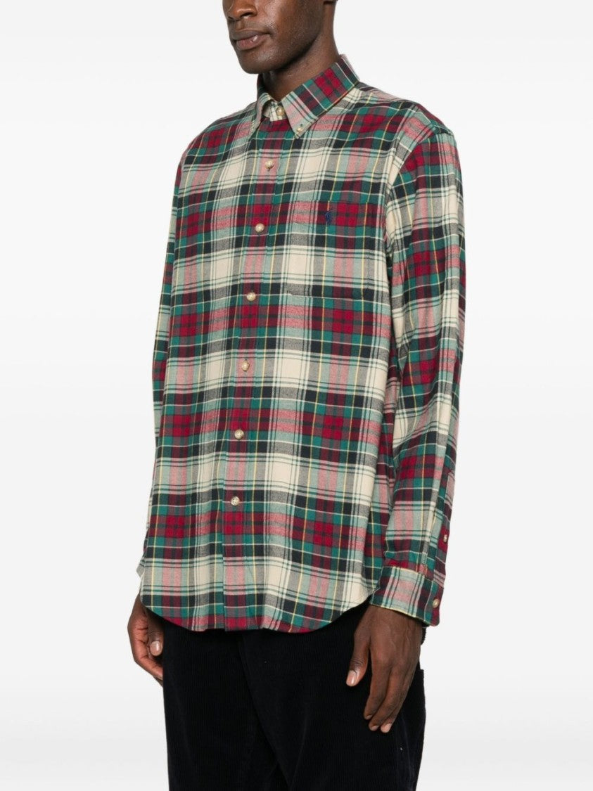 Polo Ralph Lauren Classic Plaid Button-Up Shirt With Curved Hem