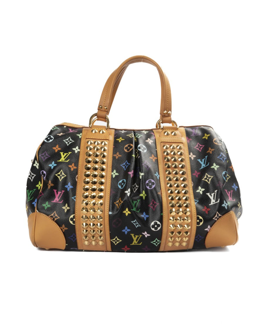 Louis Vuitton Courtney Gm Tote With Monogram Canvas And Studded Detailing