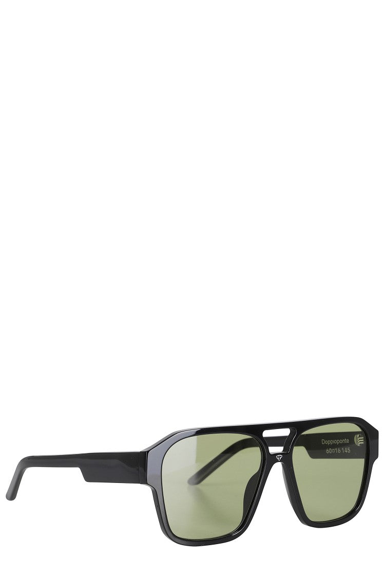 Face.Hide Double Bridge Glasses - Black Temple