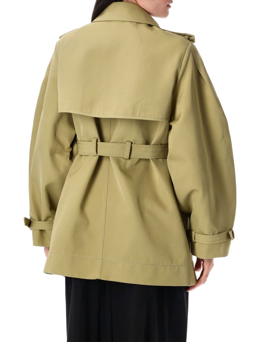 Ganni Twill Midi Trench