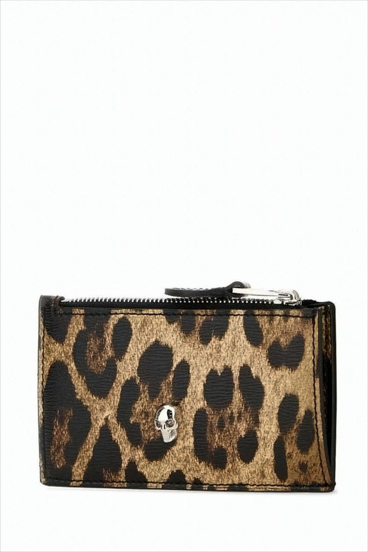 Alexander Mcqueen Leopard Print Wallet