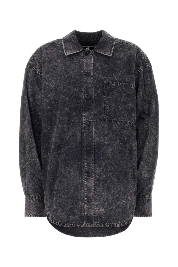 T By Alexander Wang Black Cotton Oversize Shirt