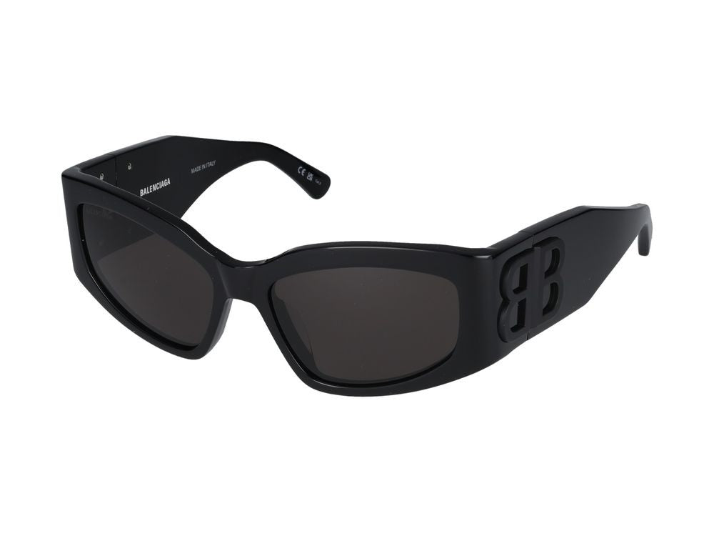 Balenciaga Black Square Frame Sunglasses
