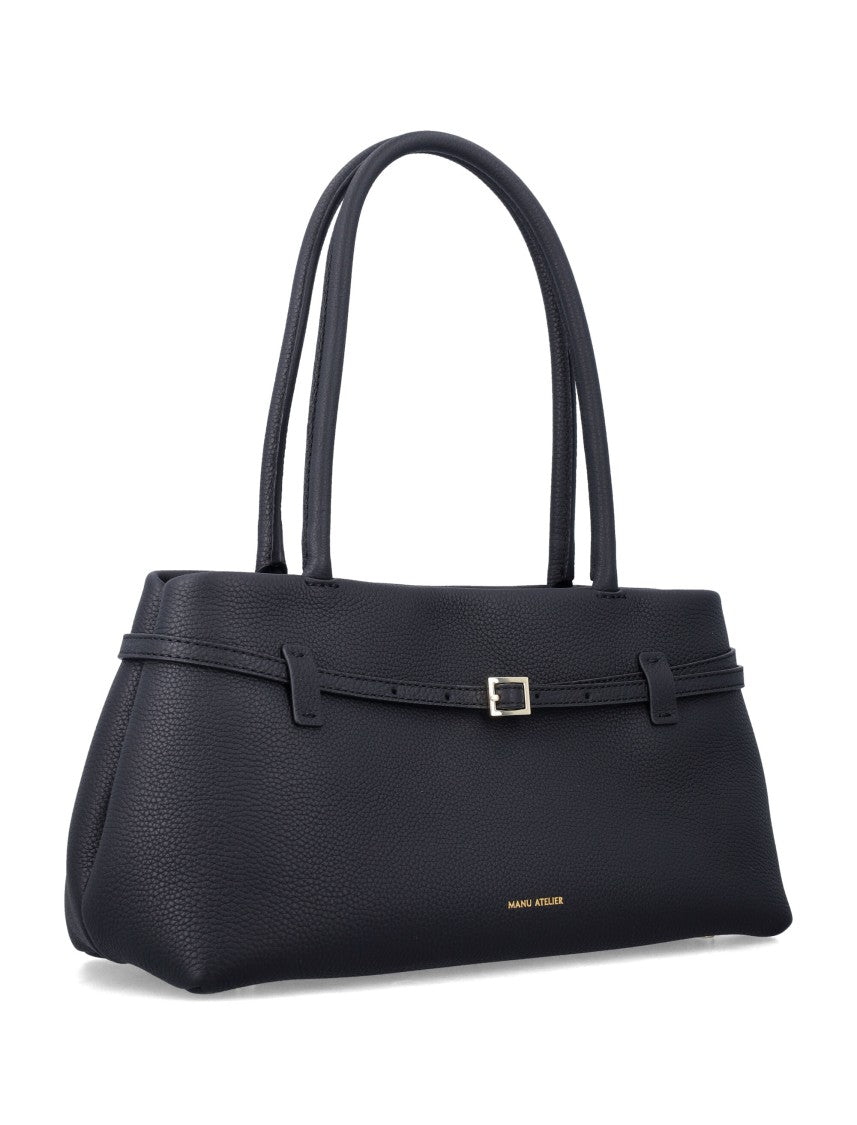 Manu Atelier Le Cambon East West Pebbled Handbag