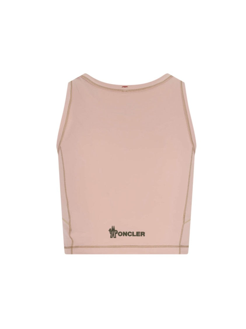 Moncler Grenoble Logo Tank Top, In Pink Nylon