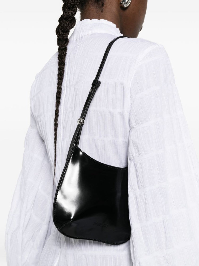 Jacquemus Black Curved Calf Leather Adjustable Bag