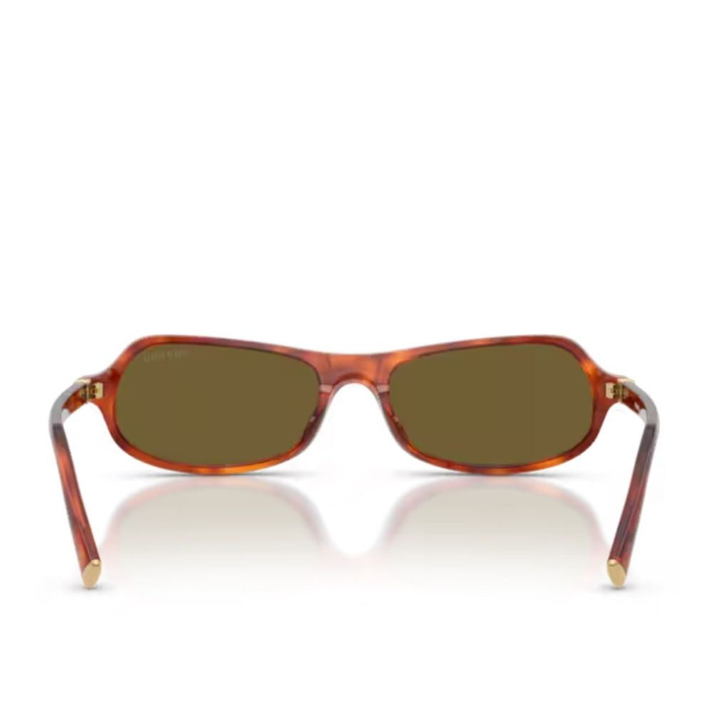 Miu Miu Sculpted Cognac Havana Sunglasses With Retro Flair