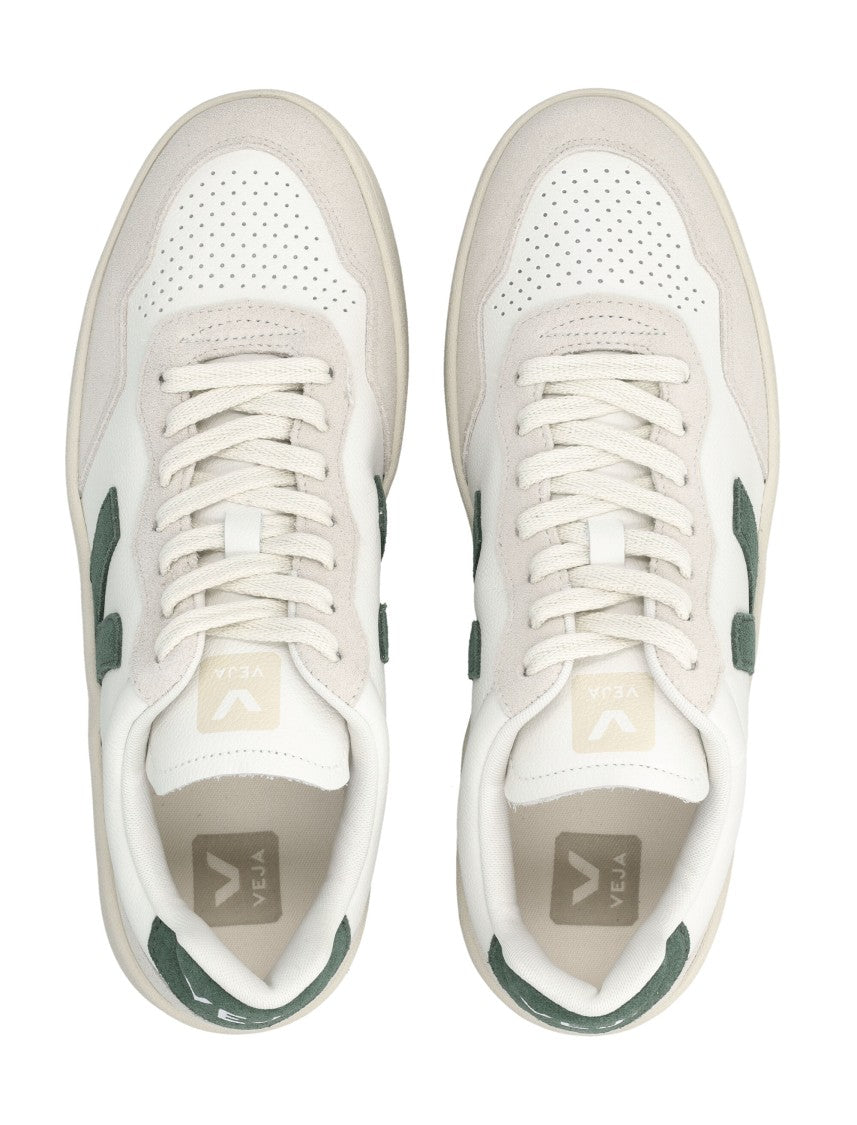 Veja V-90 Leather Sneakers White And Cyprus