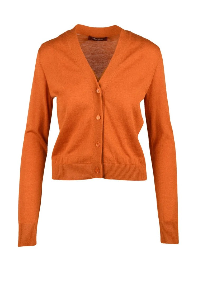 Max Mara Waist Cardigan Silk Wool - Orange
