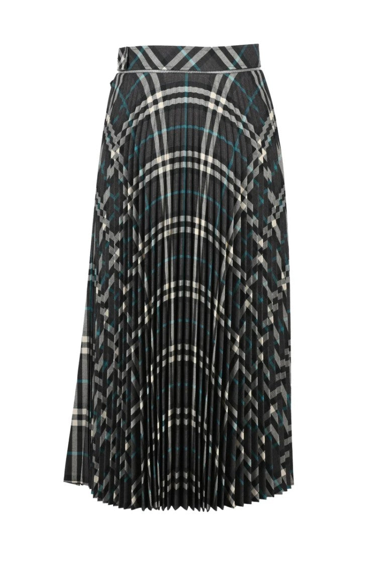 Burberry Pleated Skirt - Grey