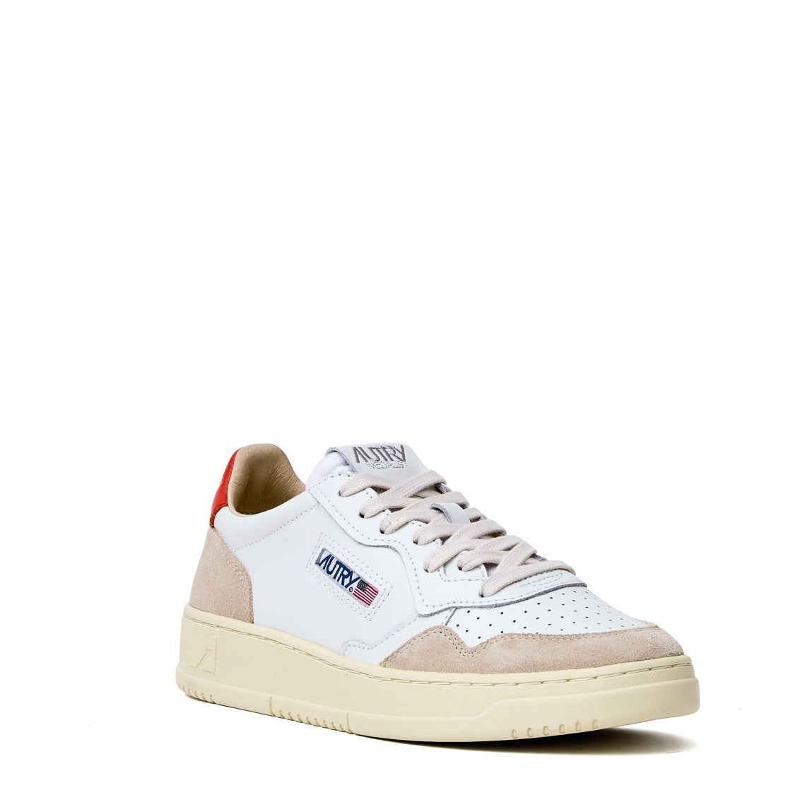 Autry White Zucca Medalist Low Suede Sneakers