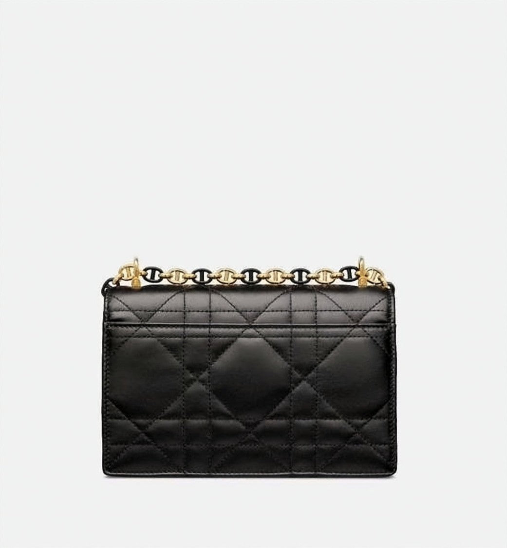 Dior Quilted Lambskin Shoulder Bag With Gold-Tone Logo