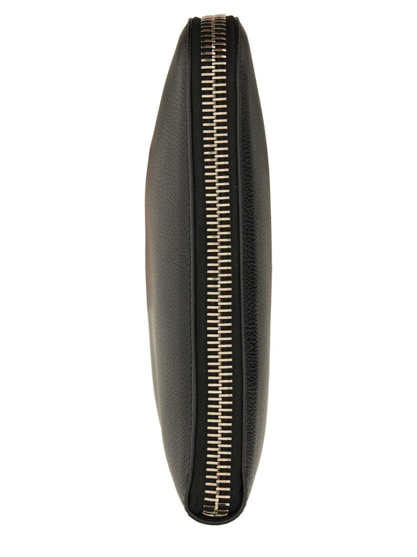 Tom Ford Zippered Black Calf Leather Portfolio