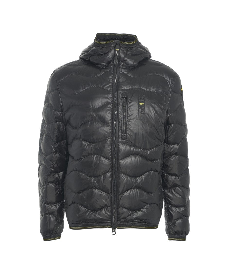 Blauer Quilted Jacket With Hood And Double-Slider Zipper