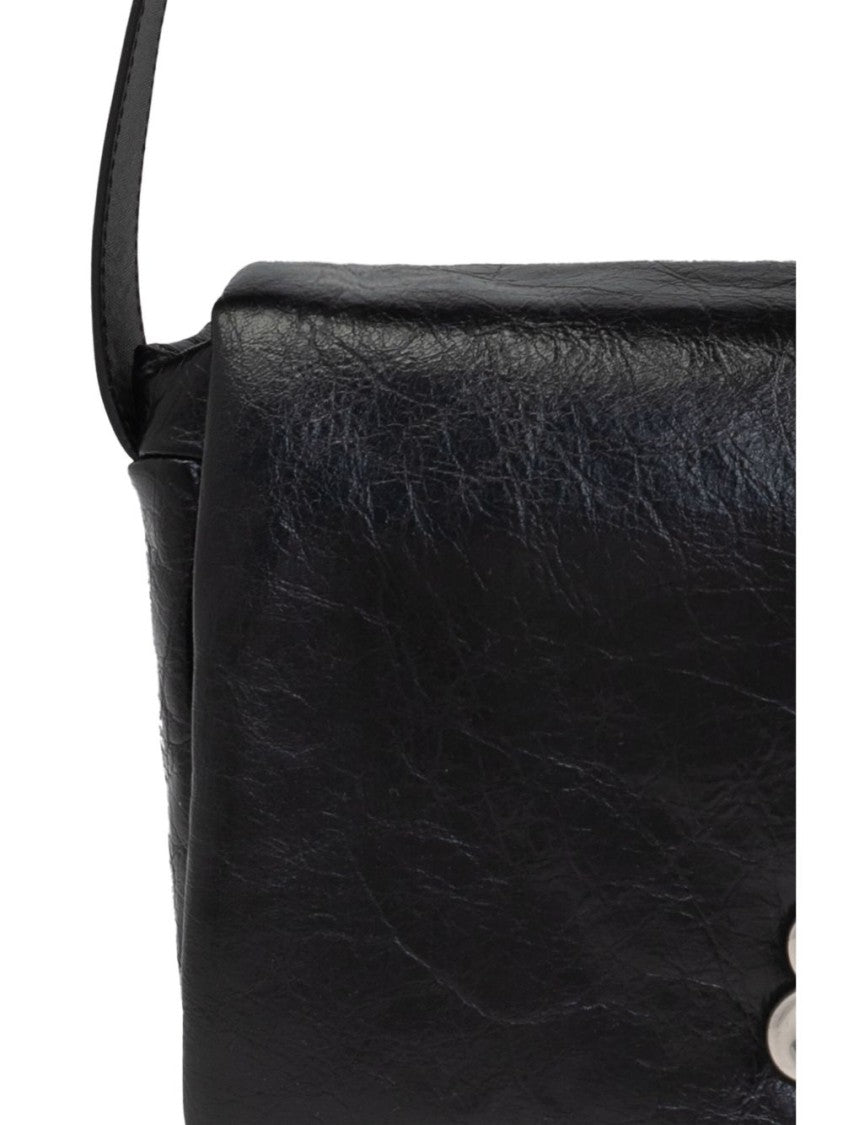 Balenciaga Rectangular Shoulder Bag With Metallic Logo Detail