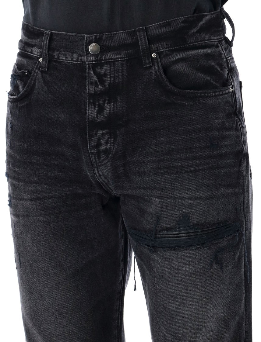 Amiri Vintage Black Leather Straight Fit Mx1 Jean