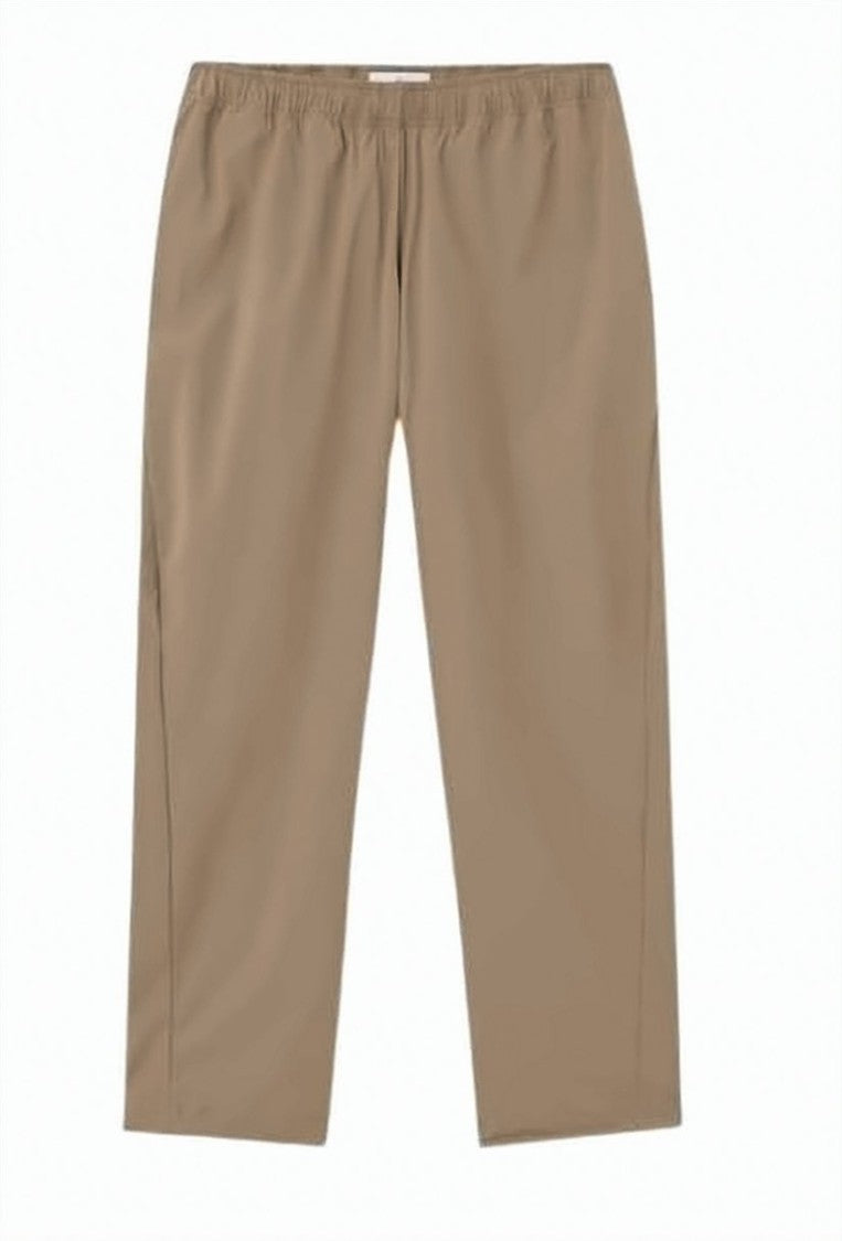 Stone Island Relaxed Fit Beige Jogger Pants With Snap Button Pockets