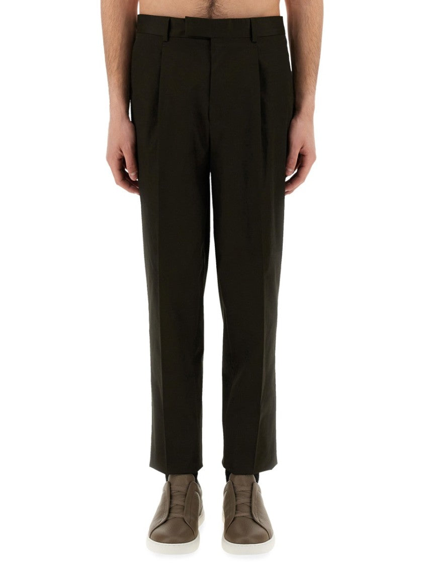 Zegna Tailored Pants With Pleated Front