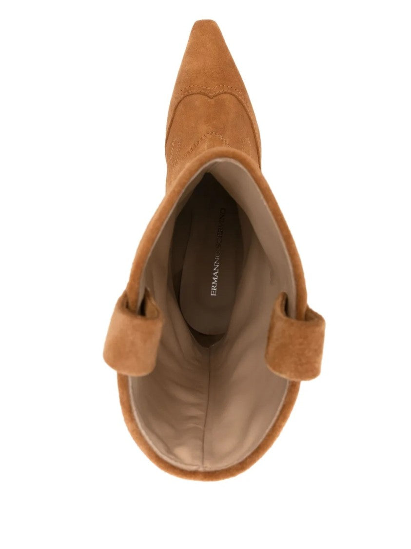 Ermanno Scervino Western-Inspired Ankle Boots With Pointed Toe