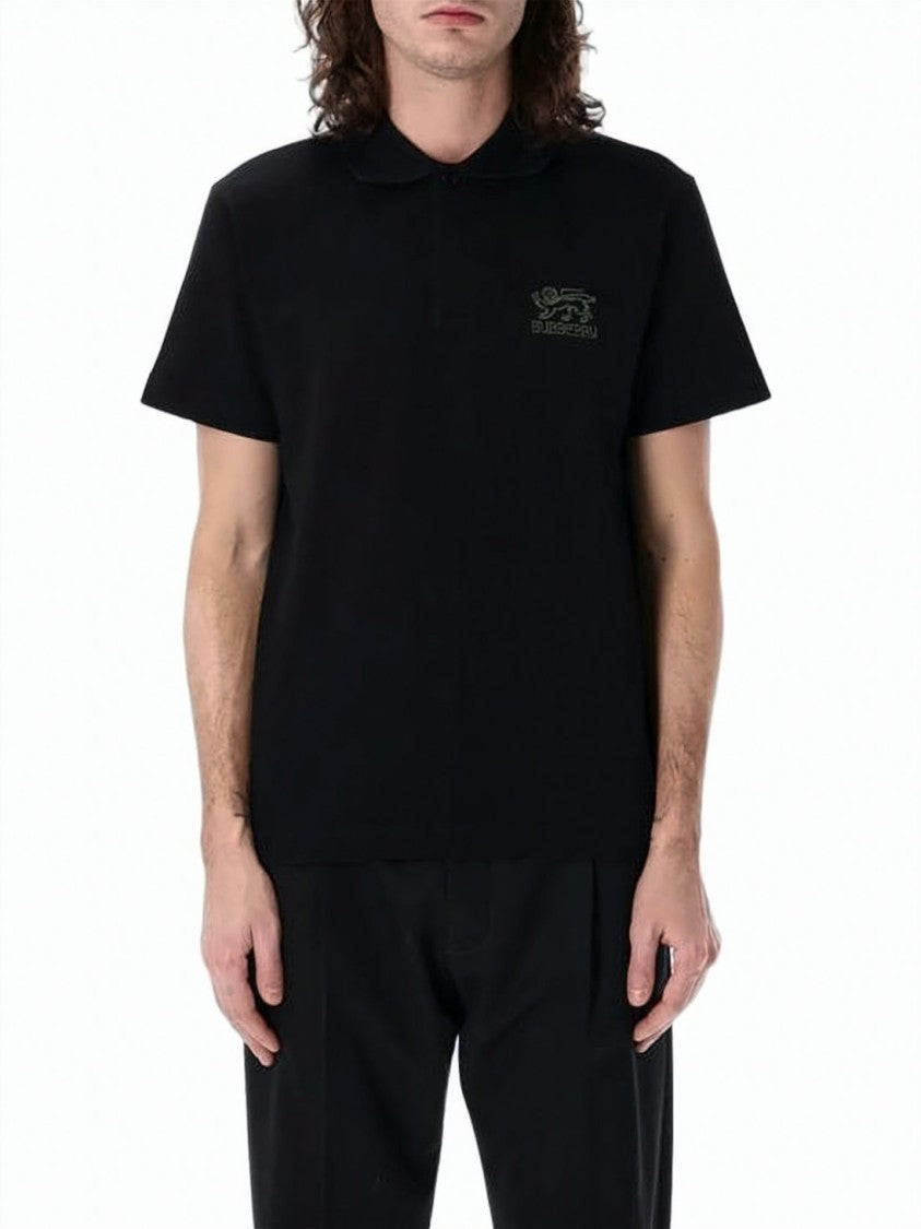 Burberry Classic Black Cotton Polo Shirt