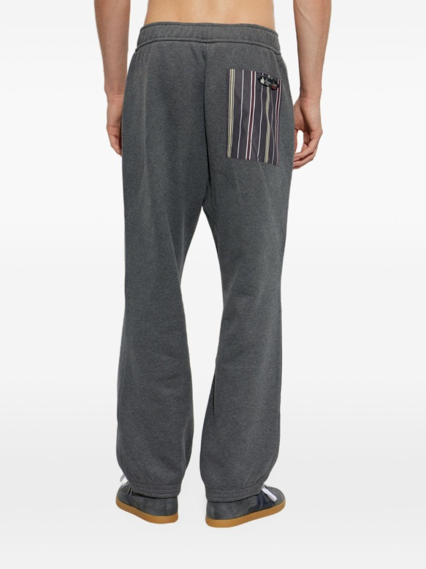 Lanvin Striped Patch Pocket Silk-Blend Straight-Leg Pants