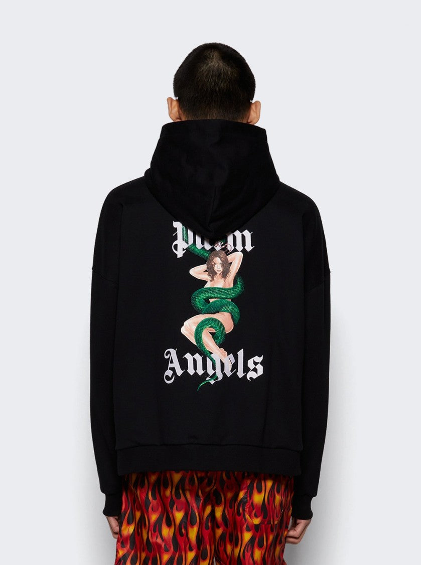 Palm Angels Ivy Pin Up Zipped Hoodie Black
