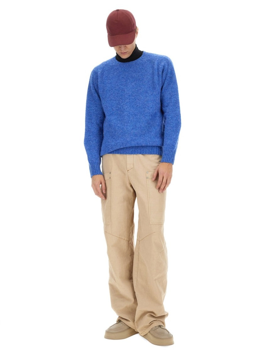 Howlin Wool Jersey Sweater With Puffed Shoulders
