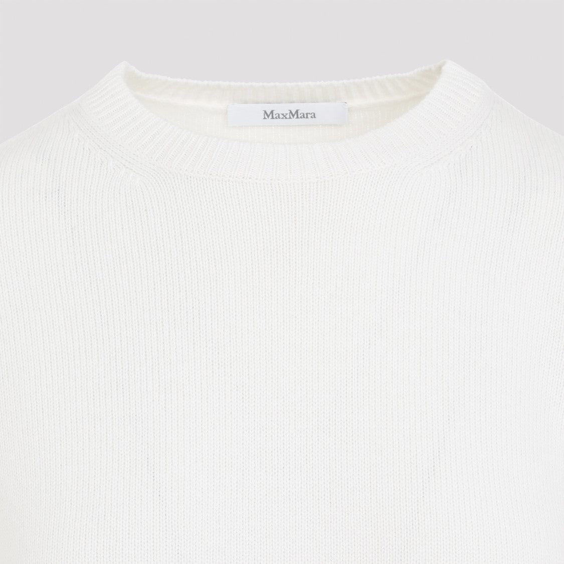 Max Mara Cream White Cashmere Viglio Crewneck Sweater