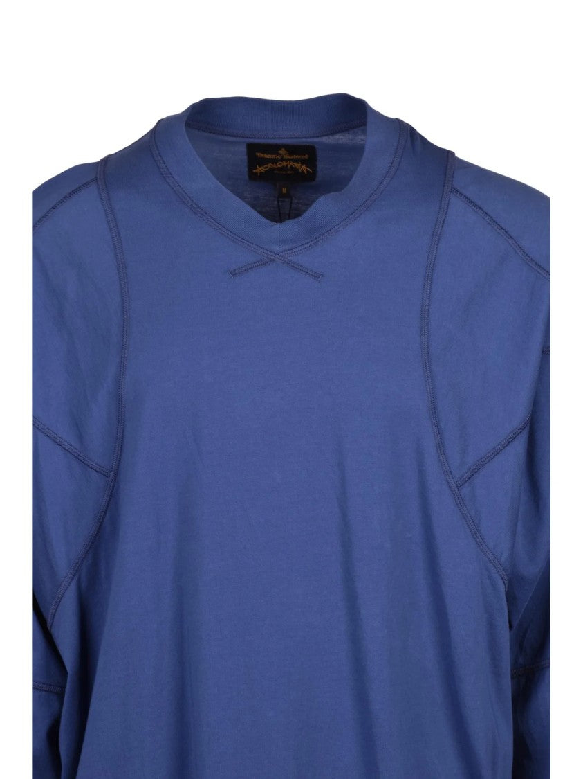 Vivienne Westwood Anglomania Blue Recycled Cotton Oversized T-Shirt
