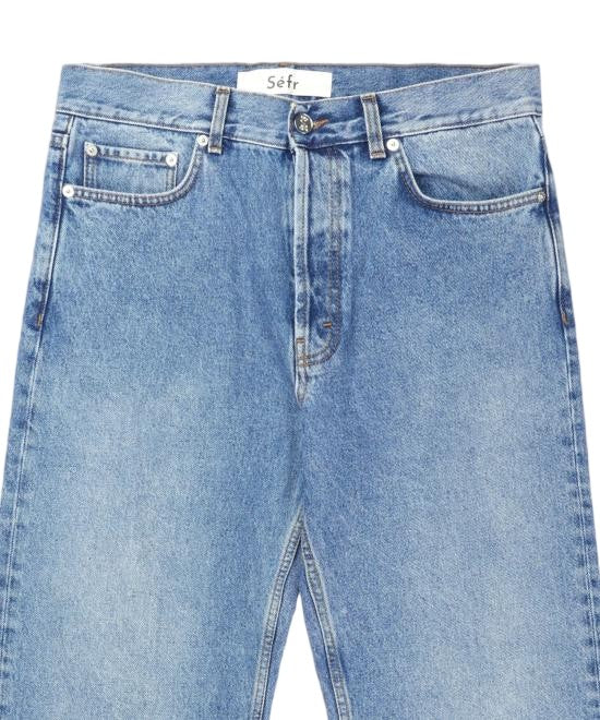 Séfr Straight-Leg Blue Denim Pants With Classic Five-Pocket Design