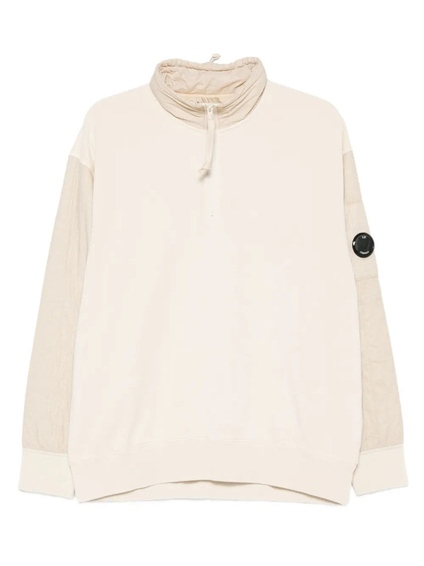 C.P. Company Half-Zip Quilted-Panel Sweatshirt