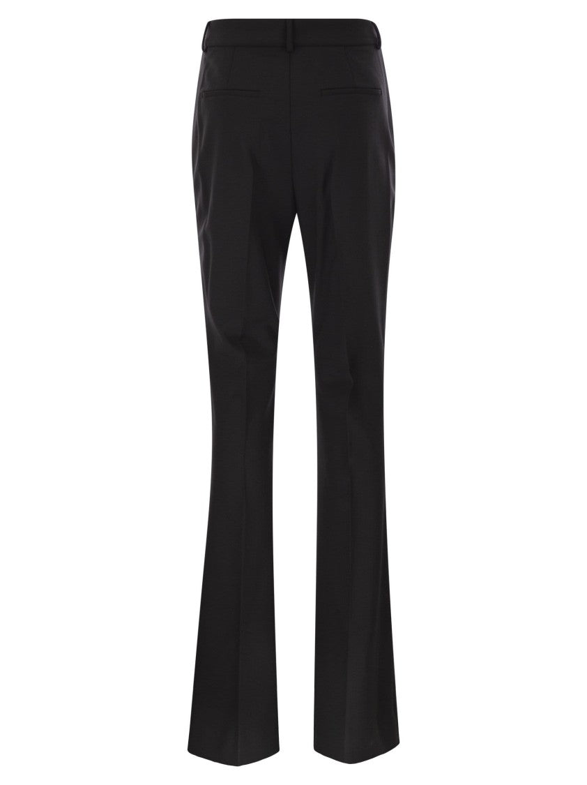 Sportmax Fitted Flared Trousers With Masculine Tailoring Inspired Design