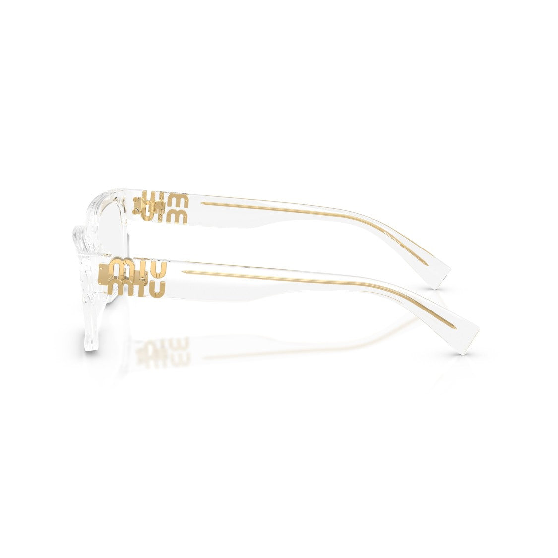 Miu Miu 0Mu 02Yv Transparent Acetate Square Frame Eyeglasses