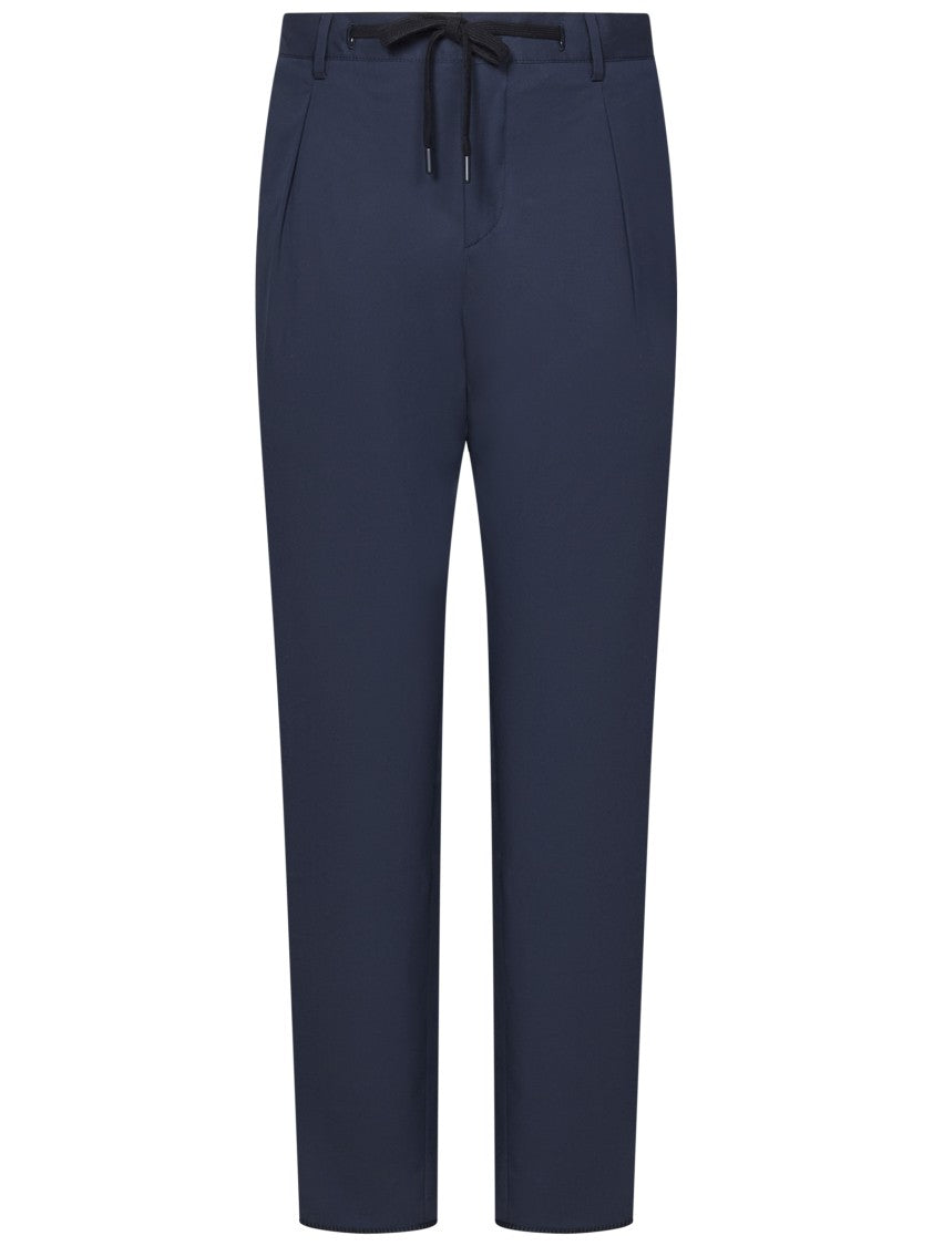 Franzese Collection Tailored Blue Egyptian Cotton Trousers