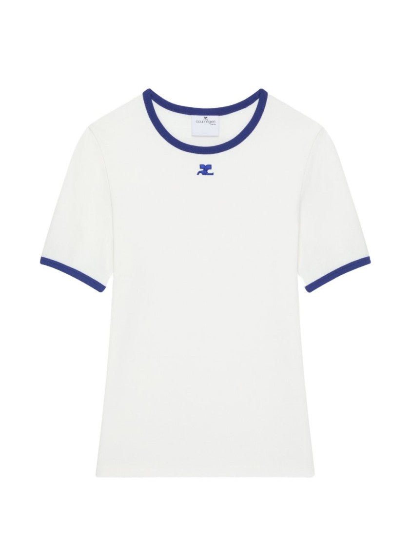 Courrèges Fitted White T-Shirt