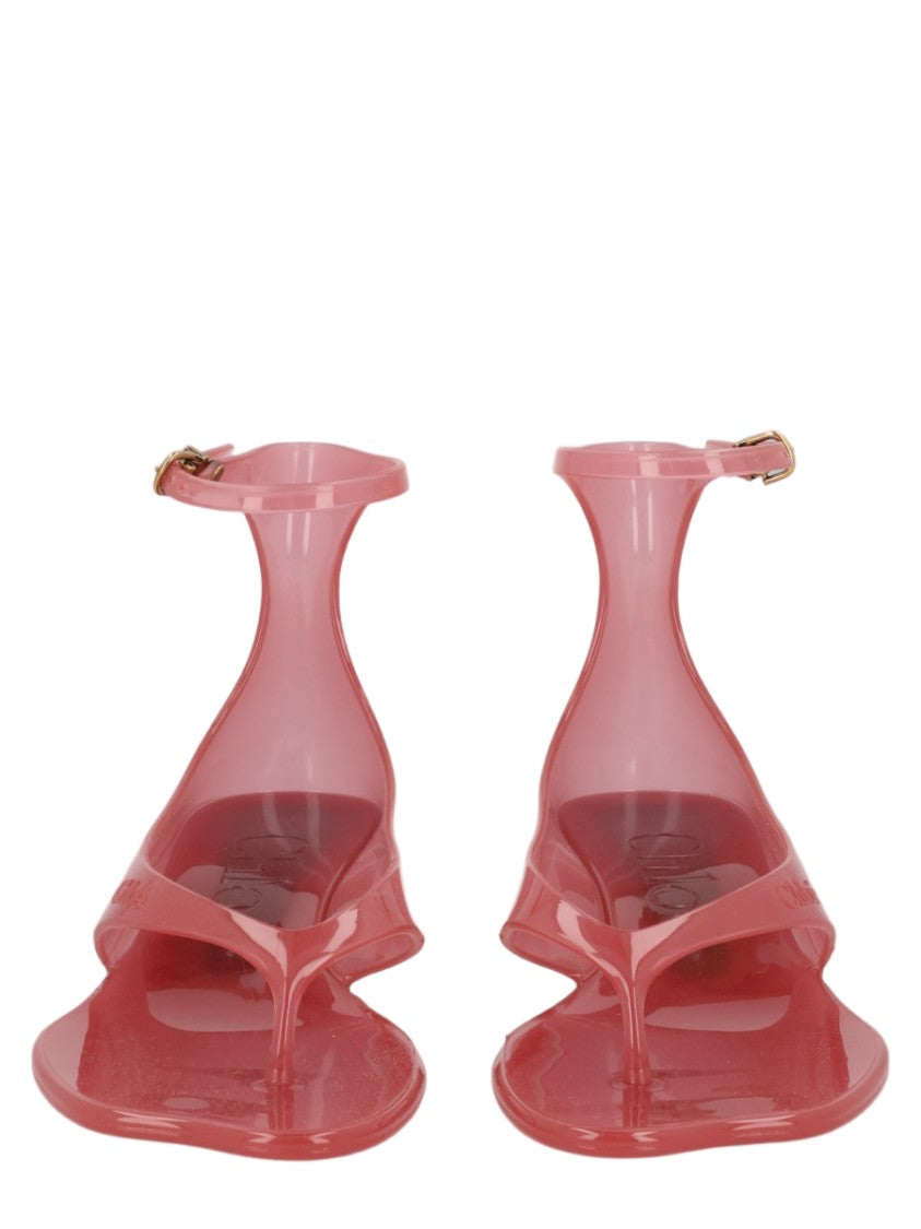 Chloé Chloè Jelly Translucent Soft Pink Jelly Sandals