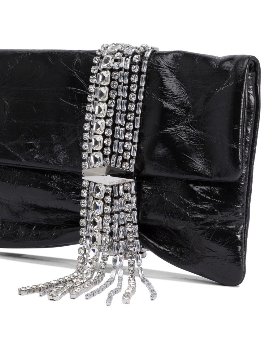 Jimmy Choo Rectangular Clutch With Crinkled Texture