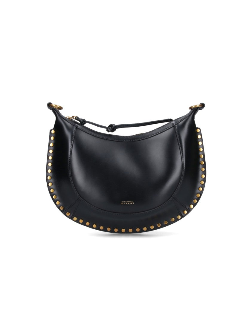 Isabel Marant Crescent-Shape Black Leather Shoulder Bag
